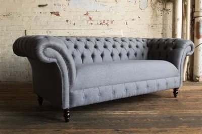 Zdjęcie produktu dla Sofa Chesterfield, luksusowa, klasyczna, tapicerowana, skórzana, model 1097