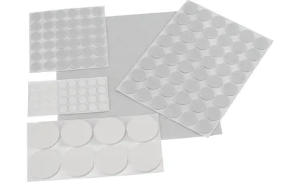 Produktbild von Easy Work Filzgleiter Satz 125 teilig mit Zuschnitt, Gleiter, Lärmstopper selbstklebend weiß