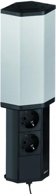 Produktbild von Evoline V-Port Küchensteckdose mit USB-A-Anschluss, 2-fach-Winkelsteckdose für die Küche