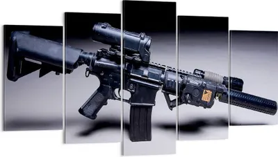 Produktbild von Bild auf Leinwand - Leinwandbild - Gewehr Armee - 160x85cm - Wand Bild - Wanddeko - Wandbilder - Leinwanddruck - Bilder - Kunstdruck - Wanddekoration - Leinwand bilder - Wandkunst - EA160x85-3776