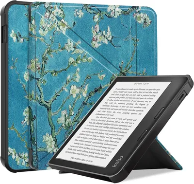 Produktbild von E-Book Reader Hülle stoßfest, für Kobo Libra 2, Kunstleder, Mikrofaserauskleidung, mit Magnetverschluss