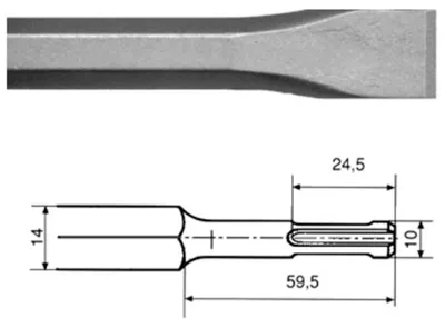 Immagine prodotto di Rennsteig Werkzeuge 212 25000 Flat chisel 20 mm Total length 250 mm SDS-Plus 1 pc(s)