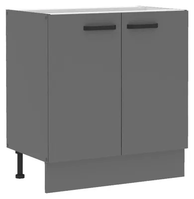 Produktbild von Küche NESSA Unterschrank 80 cm Anthrazit Küchenzeile Küchenblock Einbauküche