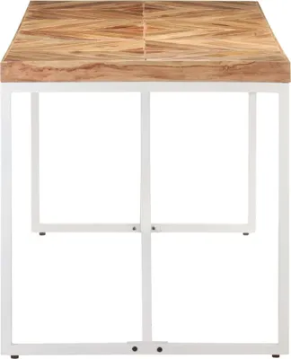 Image de vidaXL Table de salle à manger 140x70x76 cm en bois massif d'acacia et de mangue