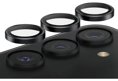 Produktbild von PanzerGlass ® Hoops® Kameraschutz Schwarz Samsung Galaxy S24 | S23 | S23+, Samsung, Samsung - Galaxy S24, Trockene Anwendung, Kratzresistent, Schockresistent, Schwarz, 1 Stück(e)