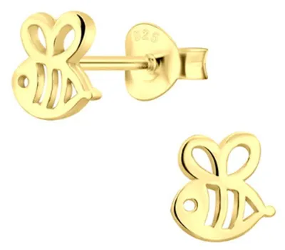 Produktbild von Ohrstecker Biene 925 Silber Ohrringe Gold