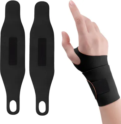 Produktbild von Handgelenk Bandagen, 2 PCS Handgelenkstütze Bandage Handgelenk Handbandage Handgelenk Handgelenk Bandagen Gym Geeignet Für Sport Und Fitness,Hausarbeit (Schwarz)