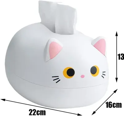 Produktbild von Taschentuchbox, rechteckiger Taschentuchspender aus Pappe für Katzen, für Küche, Bad, Schlafzimmer, Zuhause, Auto, Büro