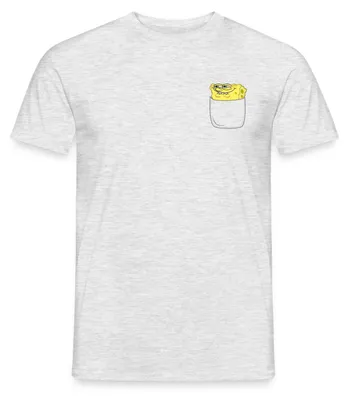 Produktbild von Spreadshirt SpongeBob Schwammkopf Brustmotiv Fanartikel Männer T-Shirt, XXL, Grau meliert