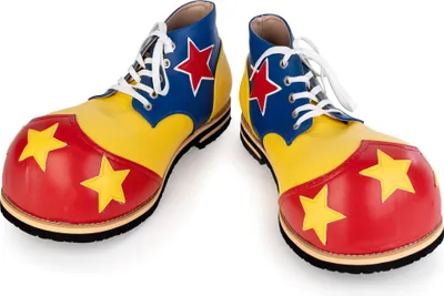 Produktbild von Clownschuhe gelb-rot-blau Karneval Faschingskostüm