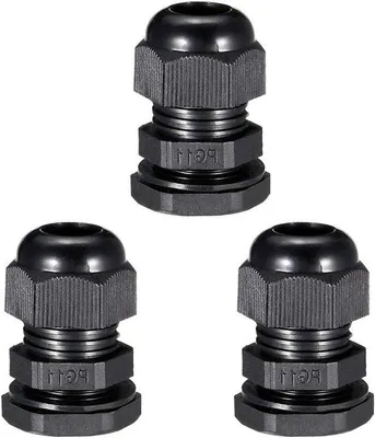 Productafbeelding van Waterdichte kabelconnector - Verstelbare moer - Kabelbevestiging - PG11 - Zwart