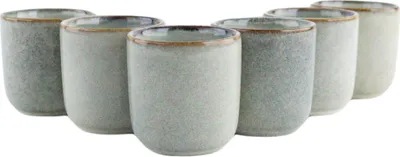 Produktbild von "OTIX Espressotassen Set von 6 Kaffeetassen 80ml Becher Ton BEECH"