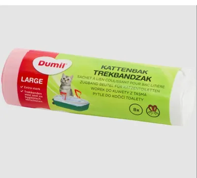Produktbild von Dumil 8 Zugbeutel  Katzentoiletten Katzenklobeutel Hygiene Katzentoilettenbeutel