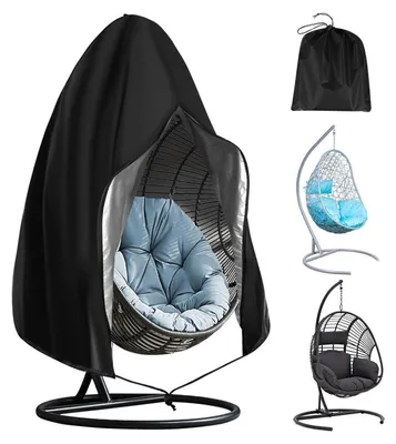 Produktbild von Hängesessel Abdeckung 190x115cm Swing Egg Chair Cover 210D Schwarz