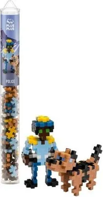 Immagine prodotto di Plus-Plus 100 tubi di blocchi di costruzione creativi poliziotto