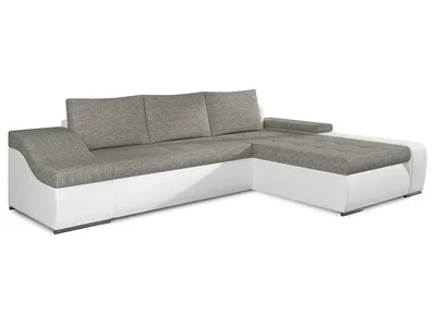 Produktbild von NABBI Ecksofa mit Zersetzung u Lagerraum Oristano P - grau-weiß