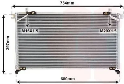 Produktbild von VAN WEZEL 13005213 Kondensator Klimaanlage Klimakondensator für NISSAN TERRANO II (R20)