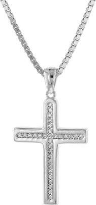 trendor 75596 Kreuz-Anhänger 20 mm mit Halskette Sterlingsilber 925 1