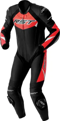 Produktbild von RST Tractech Evo D3O perforierte 1-Teiler Motorrad Lederkombi, schwarz/rot, 52