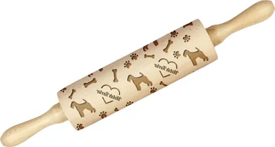 Produktbild von Welsh Terrier - Nudelholz mit Hund, Verzieren von Keksen mit einem Nudelholz in Mustern, Geschenk für den Keramiker der Marke Art-Dog