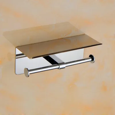 Image de Elzusha - Porte-papier toilette en acier inoxydable avec double support de rouleaux