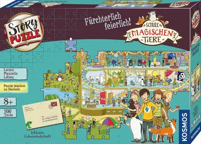 Zdjęcie produktu dla KOSMOS 698690 KOSMOS STORY PUZZLE Die Schule der magischen Tiere - Fürchterlich feierlich! Puzzle 200 Teile