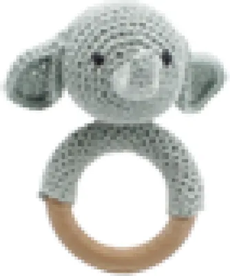 Produktbild von Hardicraft Häkelset Amigurumi "Rassel Elefant" mit Baumwollgarn und Füllmaterial, 12cm, HC-40MB014
