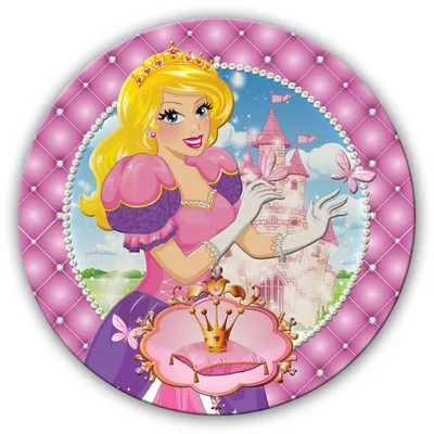 Produktbild von Prinzessin Pappteller 23cm - 6 Stück