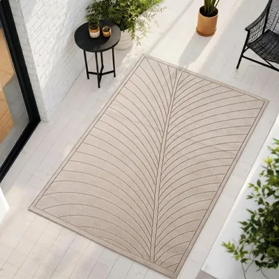 Obrázok produktu pre Carpetsale24 Vonkajší koberec, moderný dizajn v štýle boho, 3D efekt, odolný voči UV žiareniu, ideálny na terasu, do obývacej izby a kuchyne, rozmery 240 x 340 cm