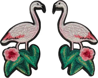 Produktbild von Flamingo-Emblem-Patch-Set zum Aufbügeln