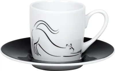 Image de KÖNITZ 1150533018 Tasse à espresso Hommage à Picasso - Le Chat (Le Chat) 85 ml, porcelaine