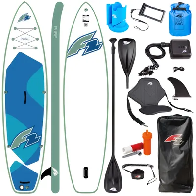 Obrázek produktu pro Sada SUP desky F2 Pure 11'5 Multiset – nafukovací, kajakové sedátko, akumulátorová elektrická pumpa, turistická deska 348 cm