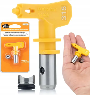 Obrázok produktu pre Rosfix Ultra Spray 315 – Tryska na Striekanie Farby, Šírka Striekania 15 cm, Karbidová, Odolná Voči Rozpúšťadlám | Na Uretán, Epoxid, Akryl