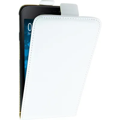 Produktbild von PhoneNatic Kunst-Lederhülle kompatibel mit Samsung Galaxy Xcover 4 / 4s - Flip-Case weiß Cover