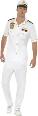 Obrázek produktu pro Smiffys - Pánský kostým kapitána SM3361 (L) (Bílá)