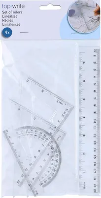 Produktbild von TOPWRITE Linealset, 4-teilig