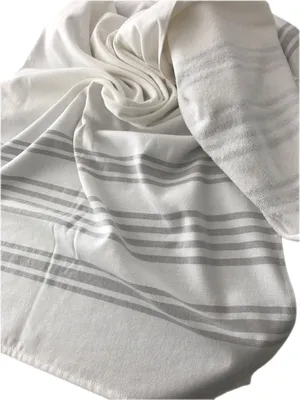 Produktbild von Saunatuch 70 x 180 cm Hamamtuch Streifen  70 x 180 cm