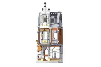 Produktbild von Klemmbausteine Modular Building Street View Musikladen Haus City 308 Steine