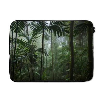 Produktbild von MuchoWow® Laptop Hülle 13 Zoll Regenwald - Tropisch - Dschungel - Bäume - Pflanzen Laptoptasche - Laptophülle - Sleeve - Rundumschutz