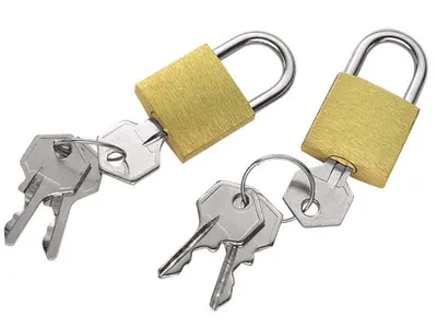 Image de Cadenas pour sac à dos, laiton, paquet de 2,