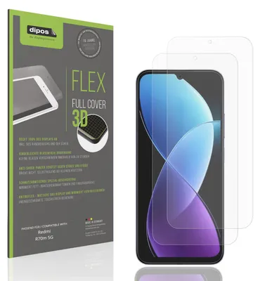 Produktbild von 2x Full Cover Schutzfolie matt für Redmi R70m 5G Panzerfolie Anti-Shock