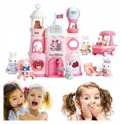 Produktbild von Woopie Hasen-Villa Puppenhaus mit Figuren für Mädchen