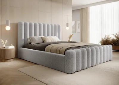 Produktbild von DomoHome posteľ s pružinovým boxom Spálňová posteľ Ideálna pre vašu spálňu | vrátane podstavca pod posteľ Rozmery: 158x225x114 cm, Model: Mona VII, Farba: jaseň