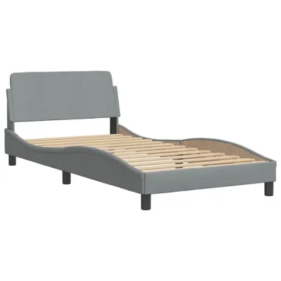 Produktbild von Bettgestell "Dover" Hellgrau 100x200 cm Stoff