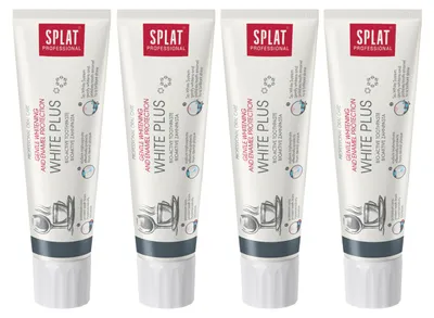 Produktbild von SPLAT - Zahnpasta - 4er Pack - White Plus - Aufhellend - Für Schmerzempfindliche Zähne