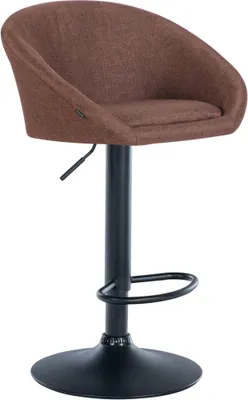 Produktbild von CLP Barhocker Davie Stoff höhenverstellbar und drehbar braun Material Gestell Metall matt schwarz