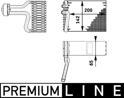 Produktbild von MAHLE AE 66 000P Verdampfer Klimaanlage Klimaverdampfer passend für MERCEDES-BENZ VIANO (W639) VITO Bus (W639) VITO / MIXTO Kasten (W639)