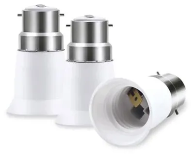 Zdjęcie produktu dla Adapter konwerter B22 na E27 gniazdo żarówki pbt zestaw 3 szt.