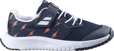 Image de Chaussures de tennis Babolat Pulsion All Court Kid, chaussures de sport pour enfants, noir/blanc/orange 32S23886-2001, pointure : 27 EU
