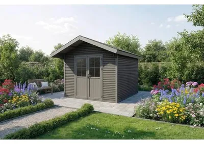 Produktbild von Gartenhaus GroJa BPC 365 x 336 grau